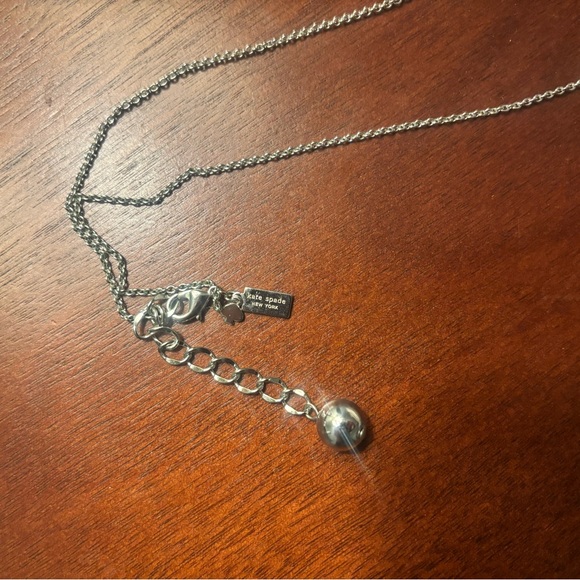 Like new Kate Spade cutout silver plated necklace; beautiful; perfect gift! - Picture 4 of 4